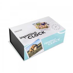Zegar z ramkami na zdjęcia na ślub Froster - pudełko z nakładką informacyjną