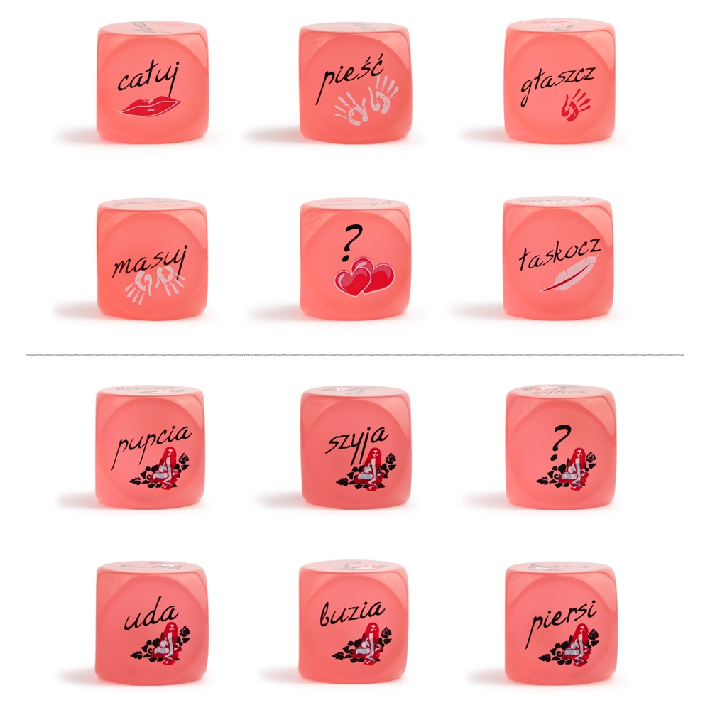 Świecące kości miłości - zdjęcie przestawia wszystkie napisy na kościach: części ciała i rodzaje pieszczot